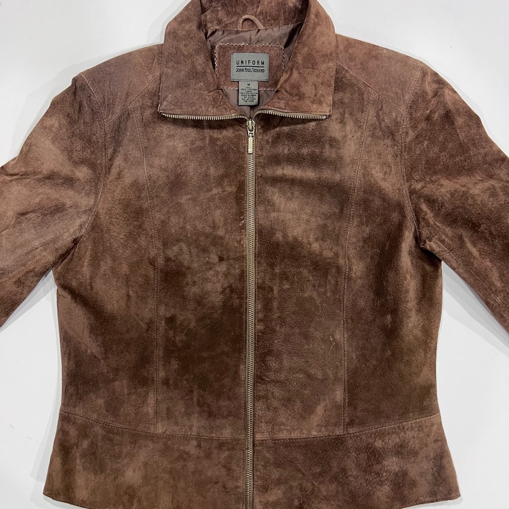 JohnPaulRichard Taupe Suede Jacket - Picture 2 of 5